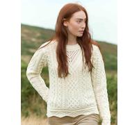 Women's Streedagh Scallop Lace Stitch Natural Aran Jumper