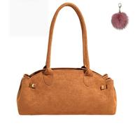Womens Suede Tote Bags, Classical Large Capacity Faux Leather Shoulder Satchel,Fashion Retro Travel Underarm Bag