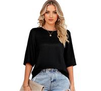 Women's Summer Open Knit Sweater Top Casual Round Neck Hollow out Short Sleeve Pullover Blouse Lightweight Breathable Beach Cover Up for Vacation