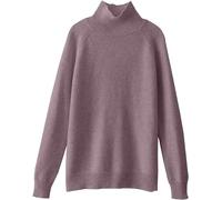 Womens Sweaters, Cashmere Sweaters for Women, Cashmere Long Sleeve Crew Neck Soft Warm Pullover Knit Jumpers (L,Purple)