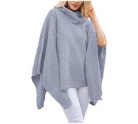 Womens Sweaters Loose Irregular Hem Cowl Neck Flowing Hem Comfortable Solid Color Fashion Fall Winter Outdoor Pullover