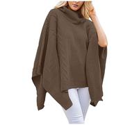 Womens Sweaters Loose Irregular Hem Cowl Neck Flowing Hem Comfortable Solid Color Fashion Fall Winter Outdoor Pullover