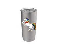 Womens Tiny Dinosaur Kids Unicorn Girls Bearded Dragon Lover Bicchiere termico in acciaio inox doppia parete