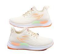 Womens Trainers - Lightweight Air Cushion Sports Casual Shoes with Arch Support, Where Comfort Meets Trend for Walking, Sports And Work (Beige,37)