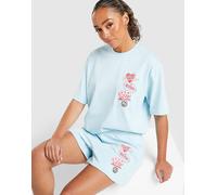 Womens Unlike Humans Patch Shorts - Blu, blu XS