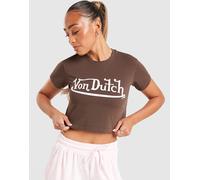 Womens Von Dutch Logo Baby T-Shirt - Marrone, marrone S