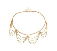 Womens Waist Chain Jewelry, Waist Belt Chains for Women Vintage Wave Tassel Waist Body Chain Gold Belts