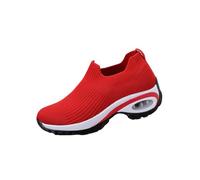 Womens Walking Sock Sneakers for Women-Lightweight Slip-On Sports Shoes for Work, Gym, Travel (Red,37)