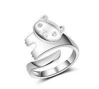 Women's Women's Ring Sterling Silver Pull Fashionable Bear Tail Ring Wedding/Friendship Rings Adjustable