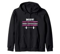 Womens Workout Body Under Construction Felpa con Cappuccio