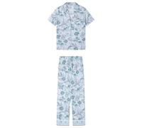Women'secret Long Pyjama Daily Garden Pigiama, Bianco, M Donna