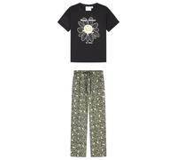 Women'secret Long Pyjama Multilicense Happy Smiley Pigiama, Nero, XXL Donna