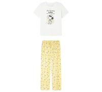 Women'secret Long Pyjama Multilicense Happy Snoopy Pigiama, Bianco, XL Donna