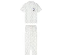 Women'secret Long Pyjama Multilicense Lucky Love Snoopy Pigiama, Bianco, XL Donna