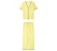 Women'secret Long Pyjama Multilicense Nostalgia Pigiama, Giallo, XXL Donna