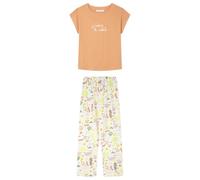 Women'secret Long Pyjama Weekly Hope Pigiama, Arancione, M Donna