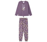 Women'secret Lungo Pyjama Multilicense Nostalgia Snoopy Pigiama Donna, Viola, XXL