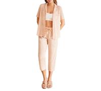 women'secret Pigiama a Maniche Corte Daily Aquamarine Set, Lt Peach, M Donna