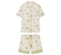 women'secret Pigiama a Maniche Corte Weekly Sunshine Set, Stampa Verde, S Donna