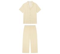 women'secret Pigiama Manica Corta Soft Touch Summer Set, Lt Yellow, M Donna
