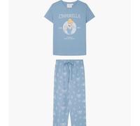 women'secret Pijama 100% Algodón Disney Cenicienta, Pyjama Donna, Blu Medio, L