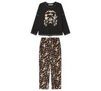 Women'secret Pijama de Manga Larga Pantalón Largo Colección Halloween Pigiama, Standard Nero, XS Donna