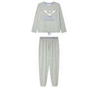 Women'secret Pijama de Manga Larga Pantalón Largo Colección Multilicense Campus Pigiama, Grigio Scuro, XS Donna