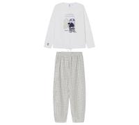 Women'secret Pijama de Manga Larga Pantalón Largo Colección Multilicense Cottage Pigiama, Avorio, M Donna