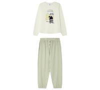 Women'secret Pijama de Manga Larga Pantalón Largo Colección Multilicense Cottage Pigiama, Avorio, S Donna