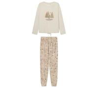 Women'secret Pijama Largo Teddy Tree Pigiama, Blanco, L Donna