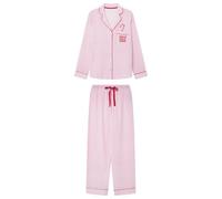 Women'secret Pijama Largo Very Merry Hearts Pigiama, Rosa, S Donna