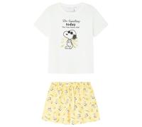 Women'secret Short Pyjama Multilicense Happy Snoopy Pigiama, Bianco, M Donna