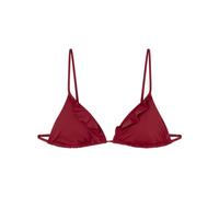 Women'secret Top Bikini Triangolare Volant Rosso Reggiseno da Donna, Rosso Standard, 1B