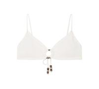Women'secret White Triangle Padded Bikini Top with Ring Reggiseno Donna (Pacco da 1)