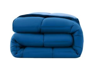 wometo Piumone 155x220 cm OEKO-TEX double face blu scuro/blu | Utilizzabile senza copripiumino - piumone per tutto l'anno, estate e inverno - morbido e avvolgente