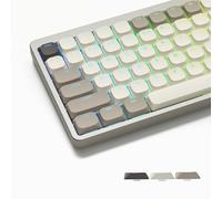 Womier Copritasti a basso profilo - Shine Through PBT, 60 65 75 100 percento, copritasti meccanici per tastiera Cherry Gateron MX Switches - grigio cachi