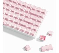 Womier Jelly Keycaps-Crystal Cute Keycaps Pink 60 65 75 100 Percent, Side Printed Elegant Key caps Custom113 Keys, OEM Profile for 61/68/84/87/98/100 Cherry Gateron MX Mechanical, Pink