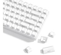 Womier Keycaps - Jelly Keycaps White 60 65 75 100 Percent, Side Printed Elegant Crystal Key caps, Custom 113 Keys OEM Profile for 61/68/84/87/98/100 Cherry Gateron MX Mechanical, White