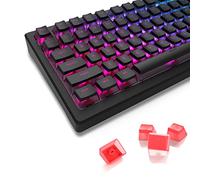 Womier Pudding Keycaps - PBT Shine Through Keycap, Set di 165 tasti, copritasti personalizzati per 61/68/84/87/82/100 Cherry Gateron MX Switches tastiera meccanica, nero/arancione