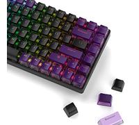 Womier Pudding Keycaps - PBT Shine Through Keycaps, set di 165 tasti, copritasti personalizzati con profilo OEM per 61/68/84/87/82/100 Cherry Gateron MX Switches tastiera meccanica, nero viola