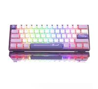 Womier Tastiera meccanica da gioco con cavo RGB WK61, 60% per cento, tastiera sostituibile a caldo con tasti PBT, interruttore rosso lineare per Windows/Mac, viola
