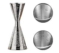 WOMLEX Misurino da cocktail con scala interna per cocktail - acciaio inox 304, adatto per bar e appartamenti (elfo, 30 ml e 60 ml)