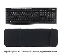 Wommty, custodia di protezione antipolvere da viaggio, in neoprene con tasca a rete, per tastiera e mouse senza fili Logitech MK270