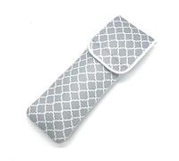 Wommty Neoprene Resistente al Calore Piastre per Capelli di Viaggio Custodia con Velcro due Tasche per Ferro Arricciacapelli, Grigio