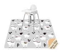 WOMUMON - Tappetino antischizzi per seggiolone, per lavori artistici, lavabile, impermeabile, antiscivolo, protezione per pavimenti disordinati, tovaglia lavabile