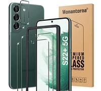 Wonantorna Pellicola Protettiva Compatibile con Samsung Galaxy S22/S22 Plus 5G Vetro Temperato, 2X Pellicola Vetro e 2X Pellicola Fotocamera, Alta Definizione, No Bolle, Anti-Impronte, Anti Graffio