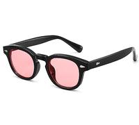 WONAVEHY Occhiali da sole Mens Womens Unisex Retro occhiali da sole per gli uomini donne Pirata Capitano Johnny Depp Stile Vintage Rotondo Stile Occhiali da sole colorati per gli uomini Signore Moda
