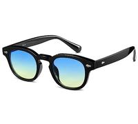 WONAVEHY Occhiali da sole Mens Womens Unisex Retro occhiali da sole per gli uomini donne Pirata Capitano Johnny Depp Stile Vintage Rotondo Stile Occhiali da sole colorati per gli uomini Signore Moda