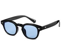 WONAVEHY Occhiali da sole Mens Womens Unisex Retro occhiali da sole per gli uomini donne Pirata Capitano Johnny Depp Stile Vintage Rotondo Stile Occhiali da sole colorati per gli uomini Signore Moda