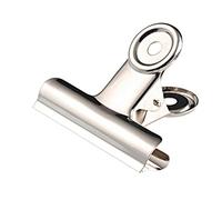 WONDAY Set di 12 fermacarte "Bulldog" nichelato, larghezza 70 mm